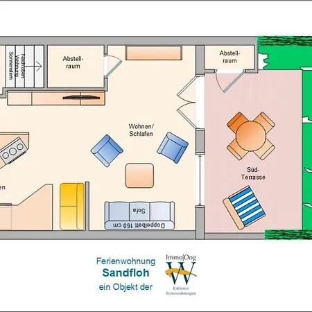 Apartmán Sandfloh - Ruhig Gelegenes Apparment Mit Terrasse Und Strandkorb Wangerooge